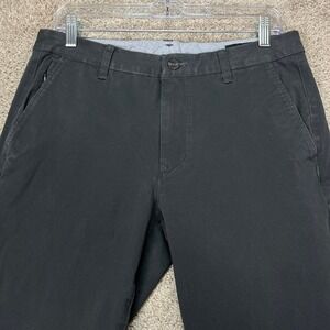 Bonobos Men's Black Pants 31x30 Slim Fit Stretch Chino Casual Dress Pants FLAW